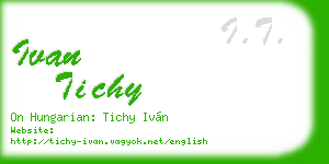 ivan tichy business card