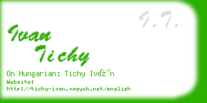 ivan tichy business card